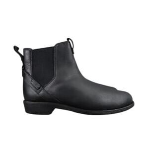 Teva Shoes Womens 5.5 Boots Leather Fashion Ellery Pull In Chelsea Casual Black